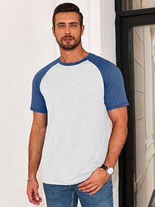Men's Olive Green <b>Raglan</b> Sleeve T-Shirt Oversized Fit 100% Cotton Casual O-Neck Solid Color Jersey Breathable Front Logo <b>Top</b> - Product Image 6