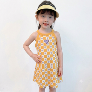 Vestido Camisero Liso Dulce de Verano 2025 para Niñas, Falda de Princesa de Seda Helada hasta el Tobillo para Niñas, Ropa de Venta Caliente al por Mayor - Product Image 4