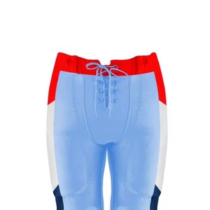 Conjunto de Uniforme de Fútbol Americano Personalizado Knights para Hombre, Azul Claro, Rojo y Blanco, Impresión Sublimada, Absorbe la Humedad, Cuello en V, Manga Corta - Product Image 5