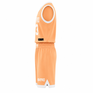 Nuevo Conjunto de Uniforme de Baloncesto WARPRO 2026 Naranja # Conjunto Deportivo de 2 Piezas: Jersey sin Mangas y Pantalones Cortos de Secado Rápido y Absorción de Humedad - Product Image 4