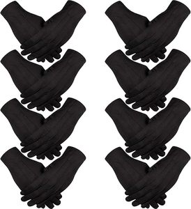 8 Pares de Guantes de Algodón para Mujer y Hombre, Guantes de Uniforme para Desfiles, Trajes Formales, Guardia de Honor, Inspección de Joyería - Product Image 1