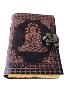 Fait à la main bouddha en cuir souple Journal Vintage relié carnet de croquis Antique pont bord vieux papier écriture cahier planificateur - Product Image 5