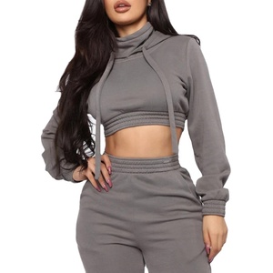 Sudadera con capucha estampada lisa de rizo francés de algodón para mujer de alta calidad con logotipo personalizado 2026 - Product Image 2