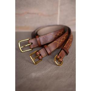 Cinturones de Cuero Genuino con Hebilla de Latón, Estilo Vintage, Cinturones de Cuero Grueso Personalizados y a la Moda para Accesorios Masculinos - Product Image 1