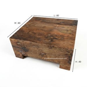 Natural Durable Wood <b>Rustic</b> <b>Coffee</b> <b>Table</b> Handcrafted Minimalist Vintage Industrial Living Room Furniture Reclaimed Boat Wood - Product Image 1