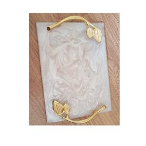 Bandeja de Resina Transparente con Purpurina – Bandeja Decorativa de Epoxi Hecha a Mano para Regalos, Mesa de Centro y Decoración del Hogar - Product Image 6