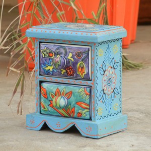 ลิ้นชักเก็บของตกแต่งทำด้วยมือทำจากไม้เซรามิกกล่องเครื่องประดับอเนกประสงค์สำหรับห้องครัวห้องนั่งเล่นตู้เสื้อผ้าที่เก็บเครื่องเทศ - Product Image 1