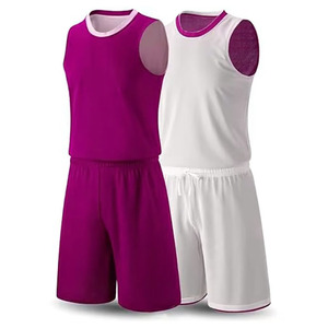 Custom Reversible Basketball Uniform Set Unisex Sleeveless Quick Dry Moisture Wicking 100% Polyester Basketball Jersey and Short - Product Image 5