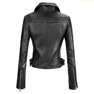 Veste en cuir de haute qualité, veste en cuir pour femme personnalisée, best-seller, design classique et nouveau, veste en cuir véritable pour femme - Product Image 5