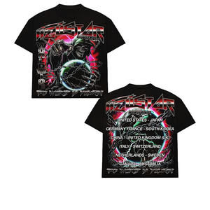 <b>Men's</b> Premium Black Graphic T-<b>Shirt</b> Custom Streetwear <b>Skull</b> Print Short Sleeve Casual Oversized Tee - Product Image 1