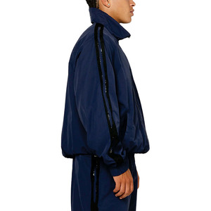 Custom Men's Windbreaker <b>jacket</b> Navy Blue <b>Zip</b>-<b>Up</b> <b>Jacket</b> & Jogger Pants Sportswear Stripe High-Quality Wholesale Nylon <b>jackets</b> - Product Image 2