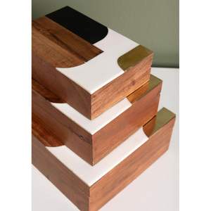 Luxury Wooden and Resin Inlay <b>Decorative</b> <b>Storage</b> <b>Box</b> for Jewelry Keepsakes Valuables - Product Image 6
