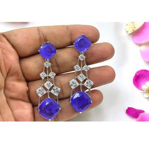 Elegantes Pendientes Largos de Latón Plateado con Circonita, de Primera Calidad, Hermosos y Modernos, para Mujeres y Niñas, Ideales para Bodas y Fiestas - Product Image 4