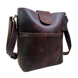 Brown Handmade Genuine Leather Crossbody Bag for <b>Women</b> | Casual Shoulder & Messenger Handbag - Product Image 1