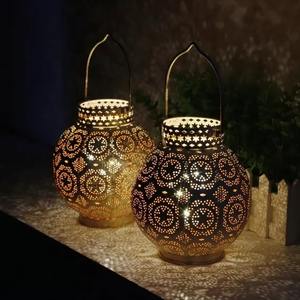 Lanterne décorative vintage en métal, porte-bougie suspendu pour la maison, le jardin, la terrasse, lanterne rustique en fer, bougie décorative - Product Image 2