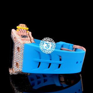 Montre en Moissanite entièrement sertie de diamants, étanche, design entièrement cristallin, pour hommes, disponible au meilleur prix – Vente en gros - Product Image 5