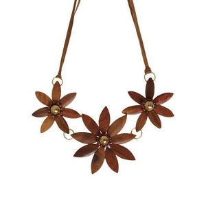 Handcrafted Sustainable Women's Necklace with Wooden <b>Beads</b> <b>Crystal</b> Fashion Accessories - Product Image 4