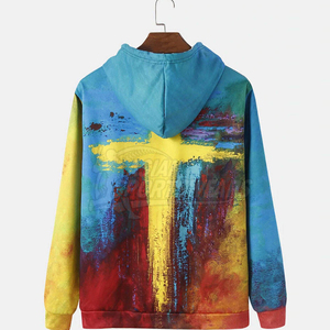 Sweat-shirt à capuche personnalisé avec impression intégrale par sublimation, graphisme 3D, molleton technique de haute qualité, coupe ample - Product Image 2