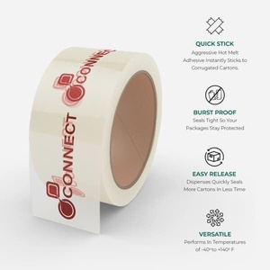 Cinta Adhesiva Blanca Impresa Personalizada, Cinta de Embalaje BOPP con Logotipo Impreso, Cinta Adhesiva para Sellado de Cajas - Product Image 4