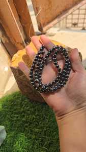 ลูกปัดเพชรโมอิสซาไนต์สีดำขนาด 6.50 มม. 20 นิ้ว เจียระไนแบบ AAA สำหรับทำเครื่องประดับ - Product Image 3