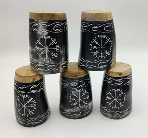Vaso de Vidrio Ecológico de Cuerno Natural, Vaso Artesanal Premium, Duradero, Único, Accesorio de Lujo para el Hogar - Product Image 2