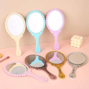 Espejo de Maquillaje Plegable de Mano con Logotipo Personalizado al por Mayor, Espejo de Vanidad Ovalado Plateado de Marca Privada - Product Image 6