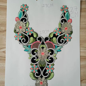 Parches Bordados de Moda para Cuello, Túnica Ligera con Lentejuelas para Mujer, Trabajo Floral Hecho a Mano con Hilo, Textiles para Verano, Oficina y Hogar - Product Image 1