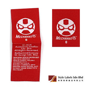 ป้ายผ้าดามัสก์สั่งทำคุณภาพสูง พับกลาง ซักได้ เย็บติด ตัดด้วยอัลตราโซนิก สำหรับเสื้อผ้าและกระเป๋า เพิ่มโลโก้ของคุณวันนี้ - Product Image 2