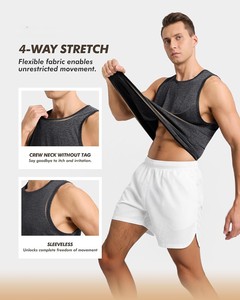 Débardeur en coton tricoté pour homme, coupe athlétique décontractée, pour la gym et le sport, respirant, séchage rapide, écologique, léger, col ras du cou - Product Image 4