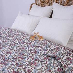 Dohar ดับเบิ้ลเบดผ้าฝ้ายพิมพ์ลายดอกไม้คอลเลกชันสุดหรูพร้อมเทคนิคการบุผ้า - Product Image 5