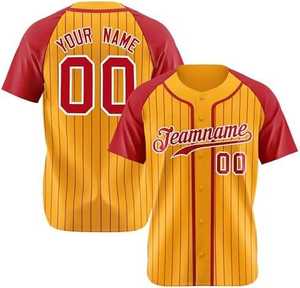 Camiseta de Béisbol Personalizable para Hombre y Jóvenes, Camiseta Deportiva con Rayas Personalizadas - Product Image 3