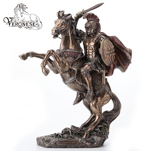 Figurine en résine de luxe VERONESE DESIGN - ALEXANDRE GRAND CHEVALIER - MYTHOLOGIE GRECQUE ROMAINE PEINTE À LA MAIN, Décoration d'intérieur européenne - Product Image 1