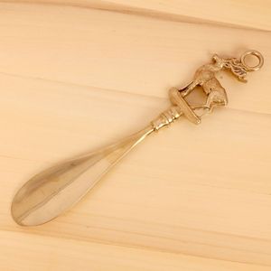 Traditional Brass <b>Shoe</b> Horn Strong Build Smooth Surface Ideal For Easy And Comfortable <b>Shoe</b> Wearing - Product Image 2