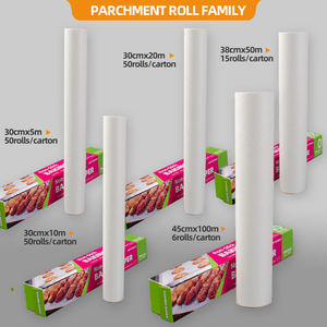 Eco-Friendly Non-Stick Double-Sided Baking <b>Paper</b> Roll 5M 10M Food Grade Recyclable Parchment <b>Paper</b> Cooking Silicone Coating - Product Image 5