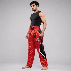 Pantalon de kick-boxing respirant conçu pour les artistes martiaux recherchant un confort supérieur, une flexibilité et une construction durable. - Product Image 2