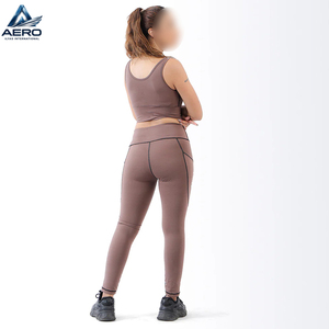 Conjunto Deportivo de Alta Calidad para Mujer, Brasier Sin Costuras y Leggings, Conjunto de Yoga de 2 Piezas, Brasier Push-Up y Leggings con Control de Abdomen - Product Image 4