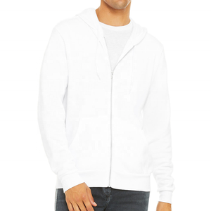 Meilleur sweat à capuche streetwear personnalisé pour homme en molleton de coton, fermeture éclair intégrale, coupe classique, 400g, motif uni, teinture unie, hiver, fabriqué - Product Image 5