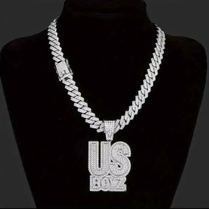 Queen Crown Letter <b>Name</b> Pendant 925 Sterling <b>Silver</b> Rose Gold Plated Moissanite Hip Hop Women's <b>Necklace</b> For Birthday Gifts - Product Image 2