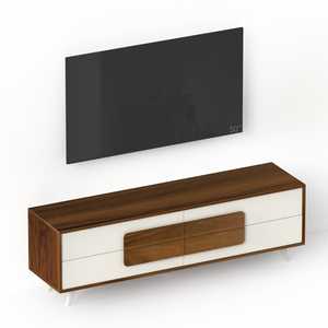 ตู้วางทีวีและตู้เก็บของเมย์โรน โมเดิร์นพร้อมลิ้นชักเก็บของ สีบราวน์เมเปิลและฟรอสตี้ สำหรับทีวีขนาดไม่เกิน 60 นิ้ว - Product Image 5