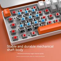 Freewolf T60 Keyboard Mekanik Warna Blok Warna Kustom untuk Game, Notebook, Kantor, Komputer, 62 Tombol Mini Keyboard 60%