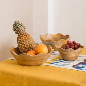 Bol à fruits en bois fait main sur mesure Décoration d'intérieur de luxe & Bol à fruits en bois naturel pour table & salle à manger - Product Image 3