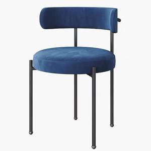 Chaise de salle à manger de style européen, luxe, minimaliste, haut de gamme, design moderne, métal léger - Product Image 1