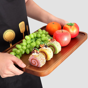 Bandeja rectangular de madera de acacia al por mayor, plato grande para servir, tablas de charcutería para fiestas, de Vietnam - Product Image 4