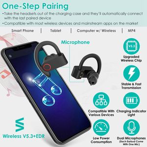 Auricolari Sportivi Wireless TWS V5.3 IPX4 Impermeabili, 48 Ore di Riproduzione, per Palestra, Corsa, Allenamento, Guida - Product Image 6
