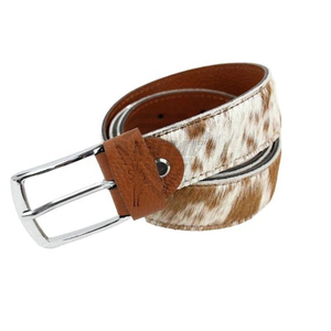 Ceinture en cuir véritable de vachette à poils pour hommes et femmes, motif animalier de luxe, accessoire de mode, ceinture personnalisée pour homme - Product Image 1