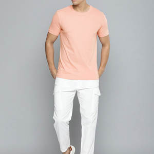 T-shirt personnalisé pour homme en polyester peigné, coupe ajustée, manches courtes, respirant, séchage rapide, anti-plis, idéal pour le sport et la course à pied, vente en gros - Product Image 2