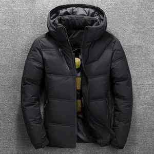 customized men's <b>Long</b> Sleeve <b>Winter</b> Warm Puffer down <b>Jacket</b> with Metallic Zipper Shiny Thick Hooded Polyester Lining - Product Image 6