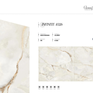 กระเบื้องพอร์ซเลนเคลือบเงาหรูหรา ดีไซน์เนอร์ ขนาด 800x1600 1200x1800 750x1500 มม. กระเบื้องแผ่นใหญ่ สำหรับวิลล่า โรงแรม และสำนักงาน - Product Image 1