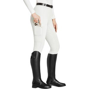 Pantalons d'équitation pour femmes Elite, avec patchs en silicone aux genoux, respirants, pour l'équitation et l'entraînement en écurie - Product Image 1