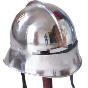 中世纪德国萨利头盔-哥特式近距离头盔重演服装斯巴达男子战士头饰服装盔甲